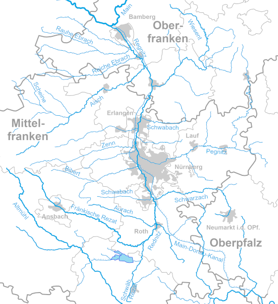 Regnitz Fluss Karte